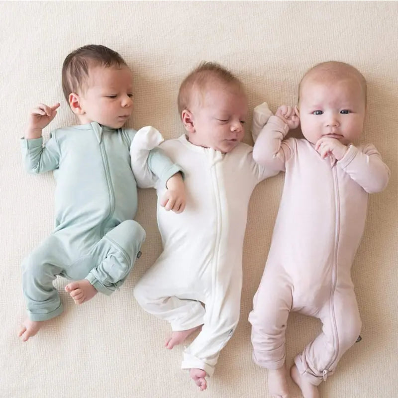 Bamboo Fiber -Baby Romper met ritssluiting