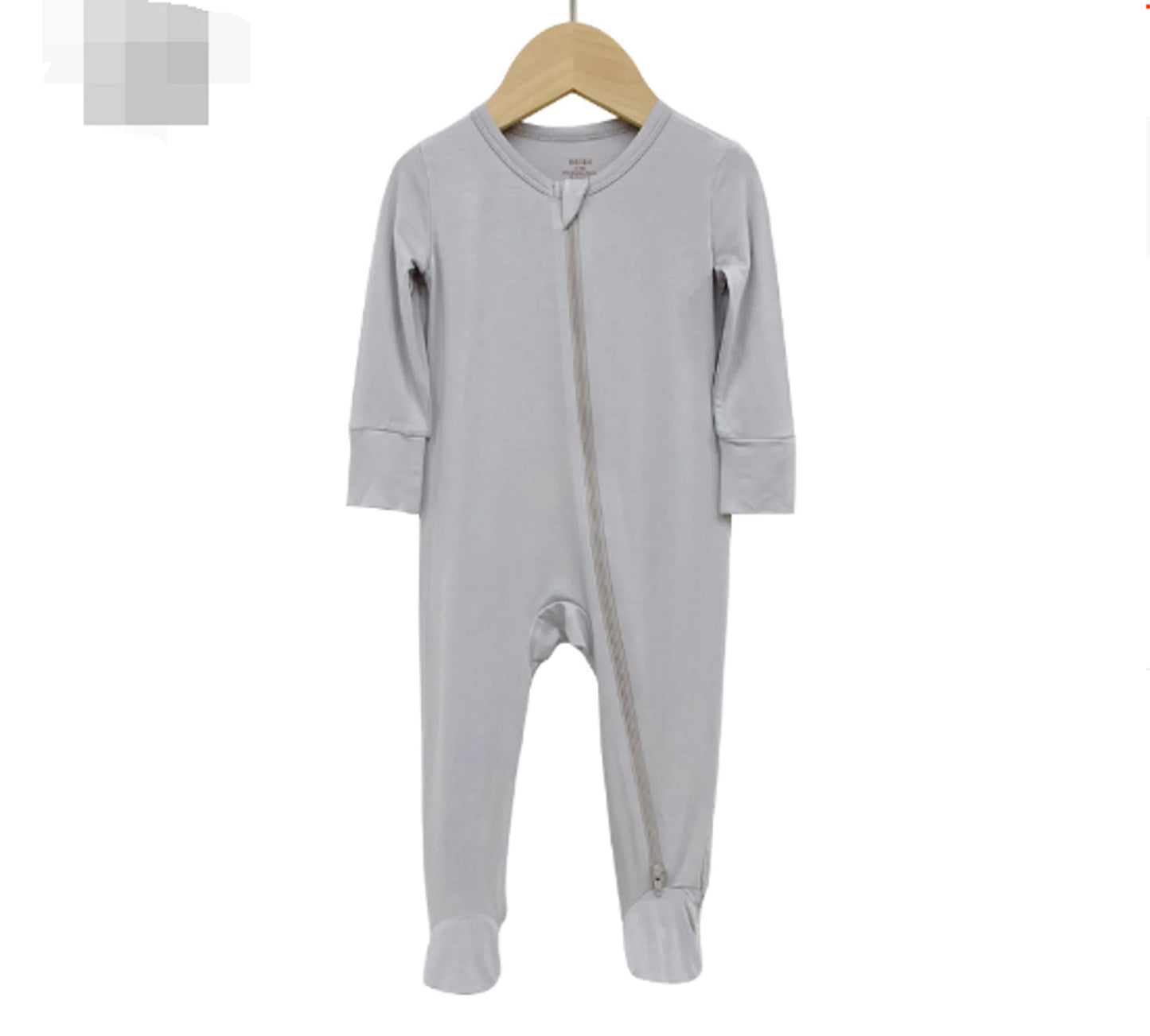 Bamboo Fiber -Baby Romper met ritssluiting