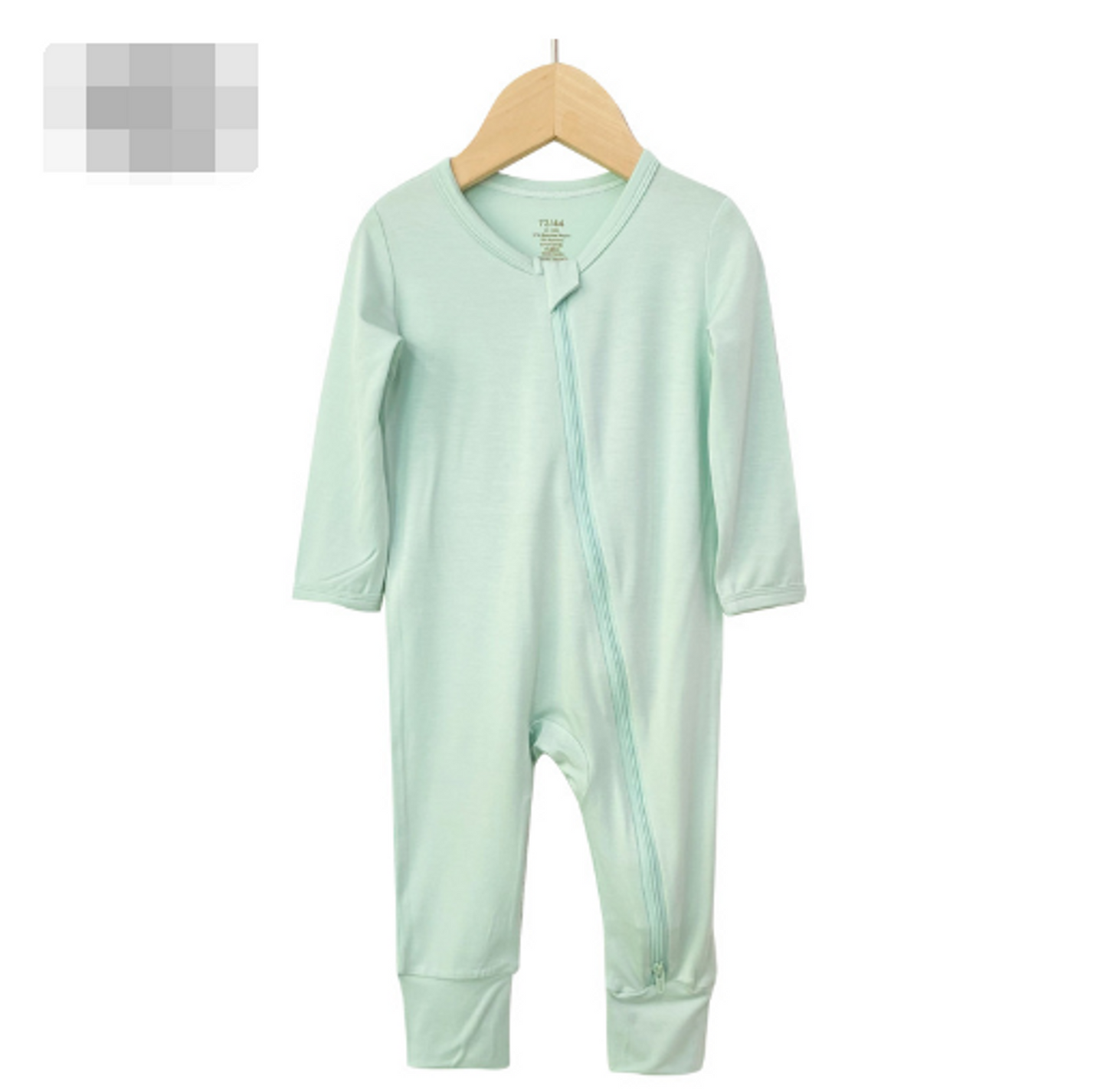 Bamboo Fiber -Baby Romper met ritssluiting