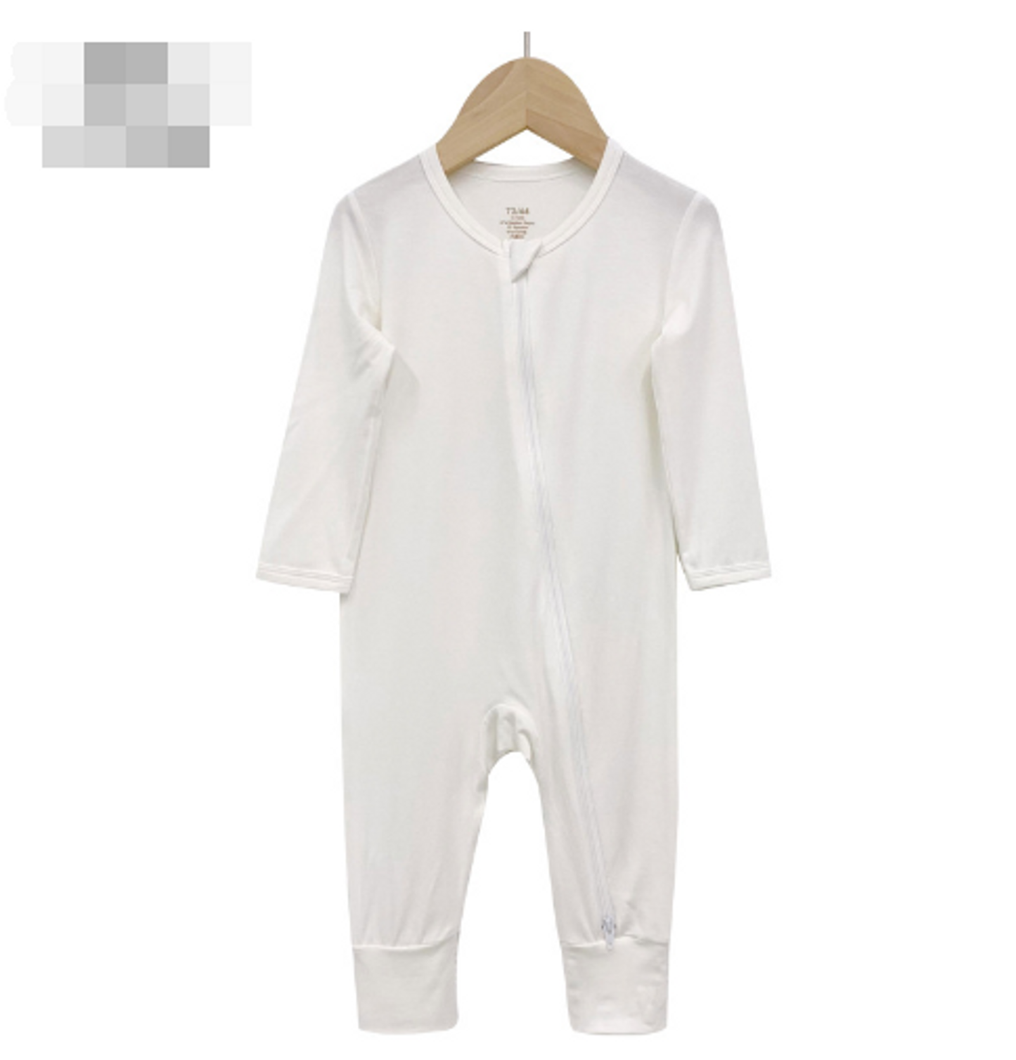 Bamboo Fiber -Baby Romper met ritssluiting