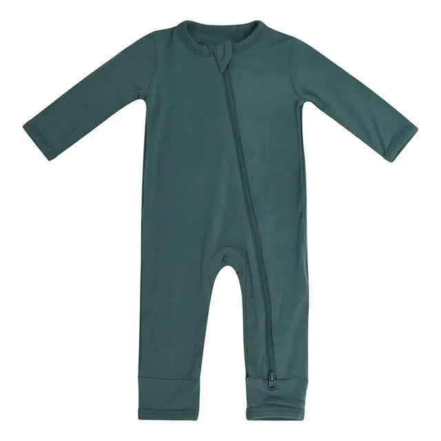 Bamboo Fiber -Baby Romper met ritssluiting