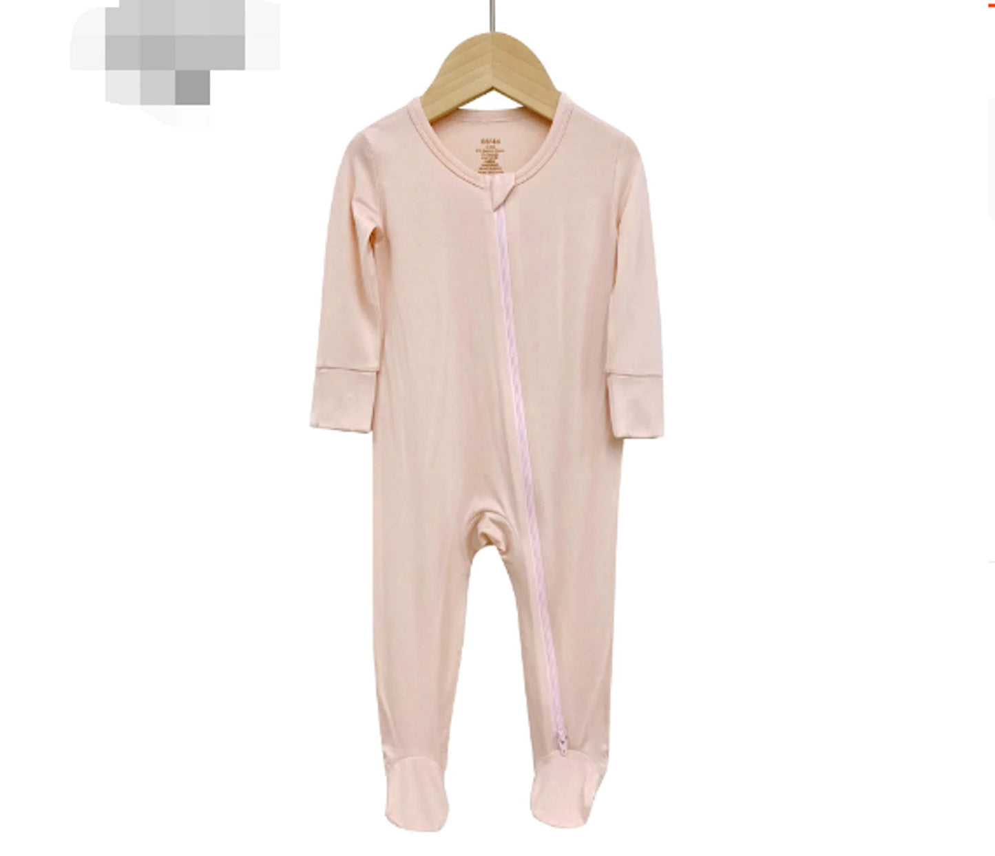 Bamboo Fiber -Baby Romper met ritssluiting