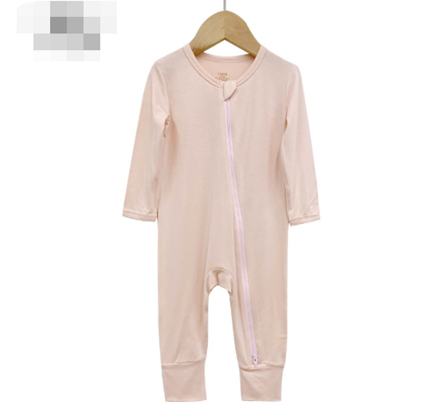 Bamboo Fiber -Baby Romper met ritssluiting