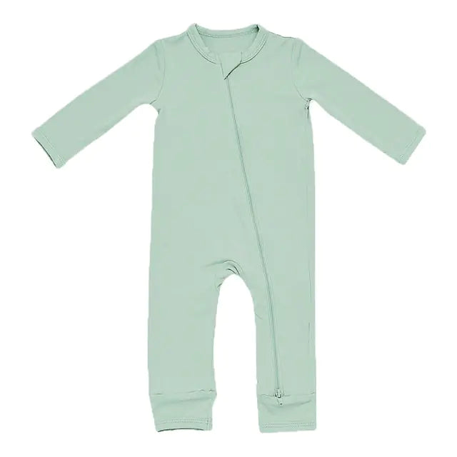 Bamboo Fiber -Baby Romper met ritssluiting