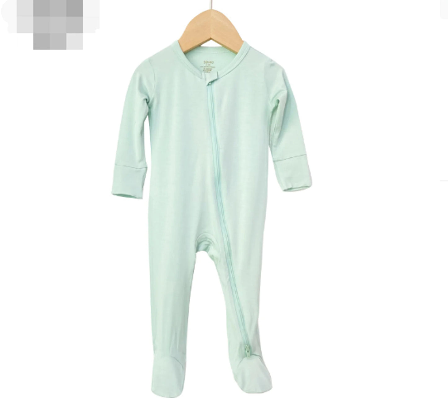 Bamboo Fiber -Baby Romper met ritssluiting