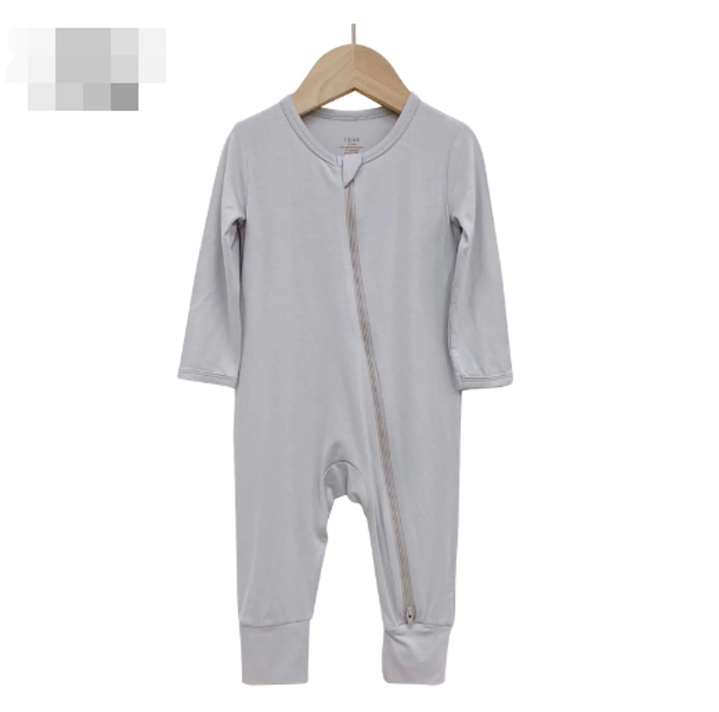 Bamboo Fiber -Baby Romper met ritssluiting